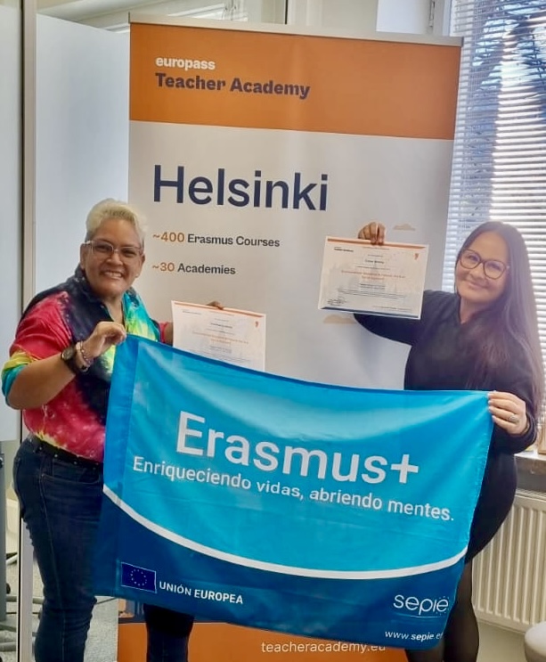 IPA educators Noemy Croes and Milly Koolman during the Environmental Education course in Helsinki, Finland